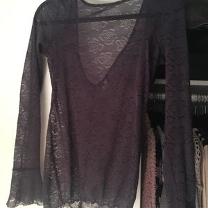 Floral lace free people top